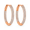 Золоті сережки-кільця з фіанітами (арт. 110481)