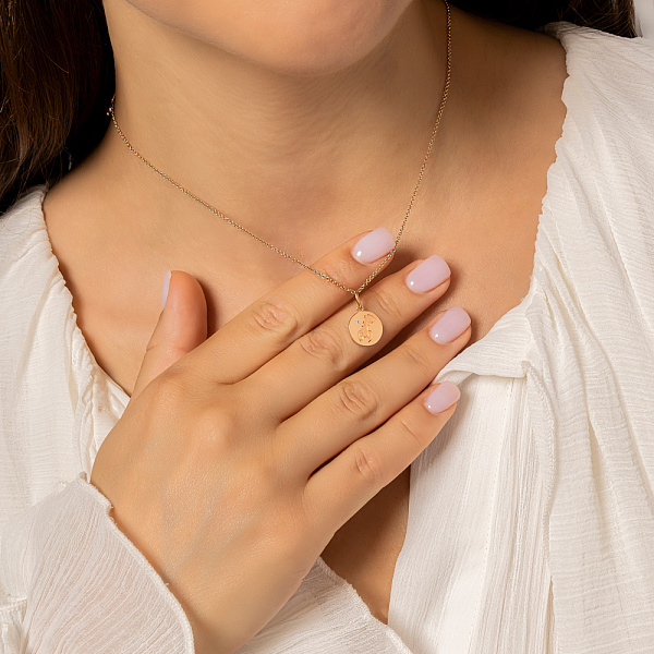 Золотий підвіс Водолій (арт. 424739вд) – зображення 4