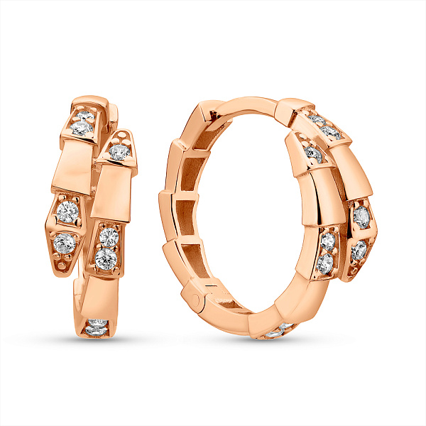 Сережки Змея из красного золота (арт. 1091695/15) – изображение 1