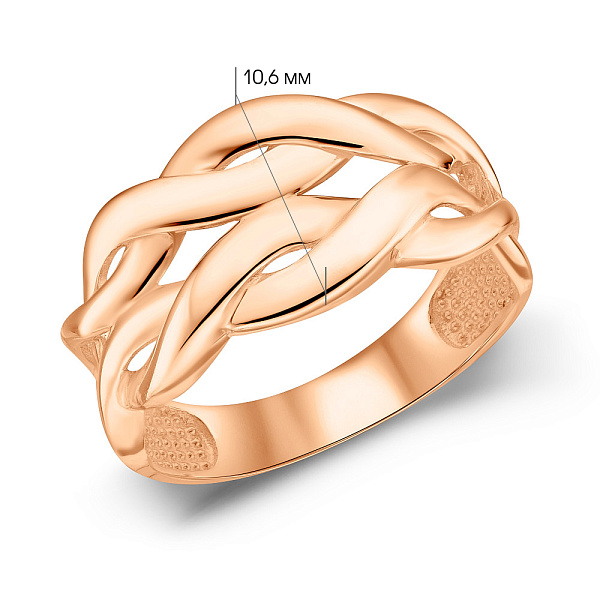 Кольцо из красного золота (арт. 156152) – изображение 4