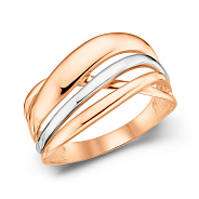 Фото Кольцо из красного и белого золота (арт. 156156кб)