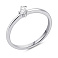 Серебряное кольцо с одним фианитом (арт. 7501/8124) – изображение 2