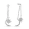 Серебряные серьги-трансформеры с фианитами (арт. 7518/С2Ф/1473) – изображение 1