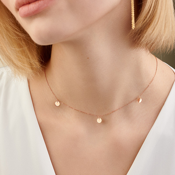 Золотое колье "Монеты" (арт. 351558/5) – изображение 3