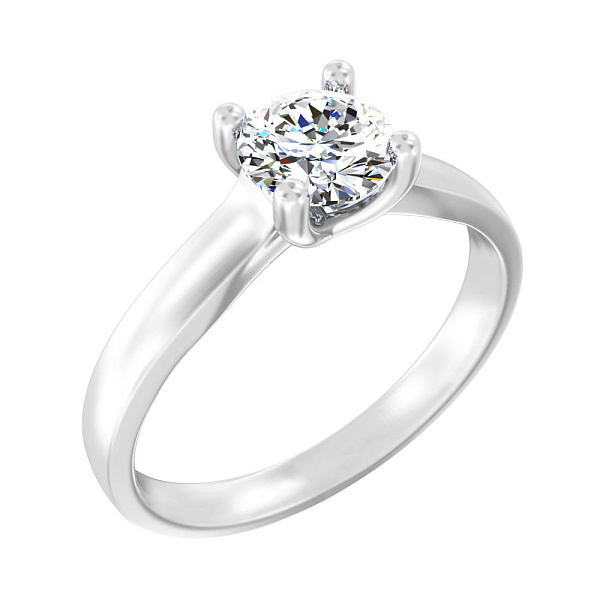 Кольцо из золота с одним бриллиантом (арт. К01109609046б) – изображение 1