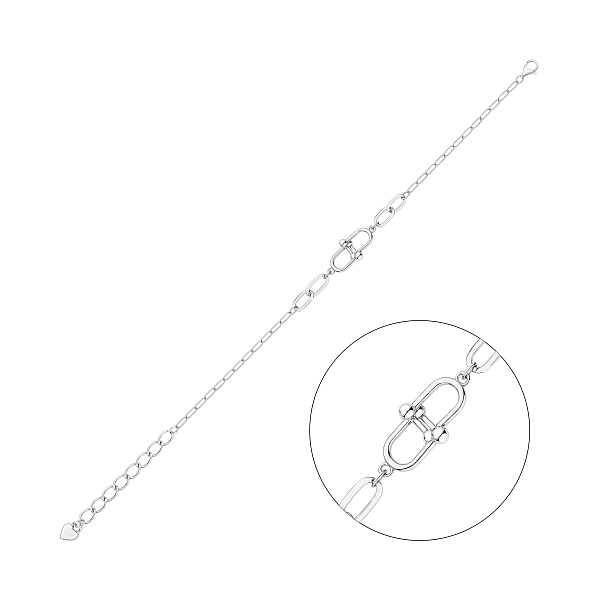 Серебряный браслет без камней (арт. 7509/5442) – изображение 1