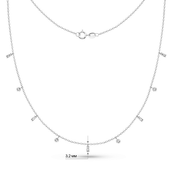 Золотое колье с бриллиантами (арт. Ц341549010б) – изображение 2