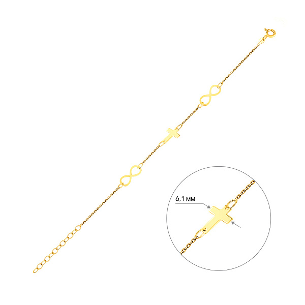 Браслет из желтого золота без камней (арт. 326472ж) – изображение 2