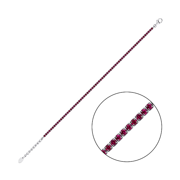 Серебряный браслет с альпинитами (арт. 7509/1218/1амлн) – изображение 1