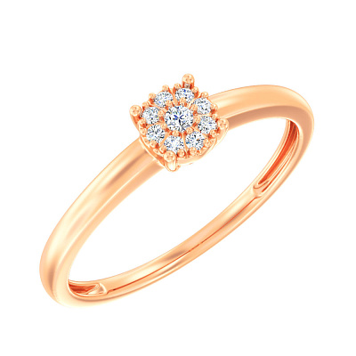 Золотое кольцо с россыпью бриллиантов (арт. К011120005)