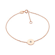 Золотий жіночий браслет з фіанітом (арт. 323382)