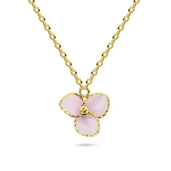 Кольє з жовтого золота Francelli з квіткою з кераміки (арт. 352368жкмр)