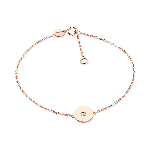 Золотой женский браслет с фианитом (арт. 323382) – изображение 1