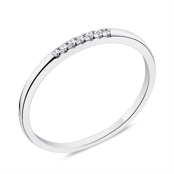Кольцо из серебра с дорожкой из фианитов (арт. 7501/4957) – изображение 1