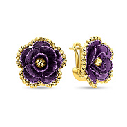 Фото Золоті сережки Квіти Francelli з жовтого золота (арт. 109730жф)