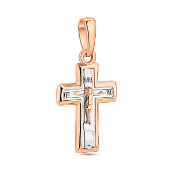 Фото Крестик золотой с распятием (арт. 501657)