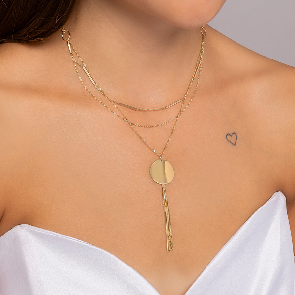 Золоте кольє Francelli без каменів (арт. 352986ж) – зображення 3