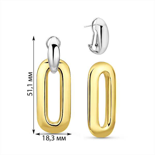 Золоті сережки Francelli (арт. е1091886бж) – зображення 4