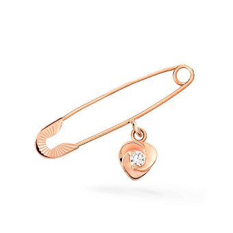 Фото Золотая булавка с фианитом (арт. 360021а)