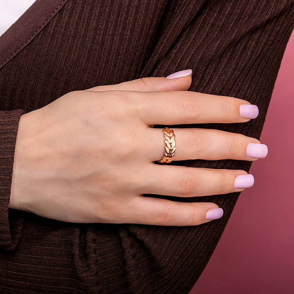 Золотое кольцо Колосок (арт. 141282) – изображение 3