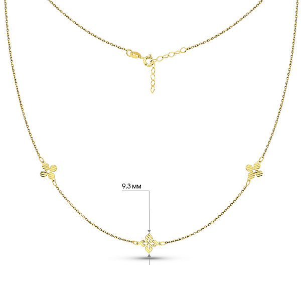 Золотое колье Клевер (арт. 352608ж) – изображение 4