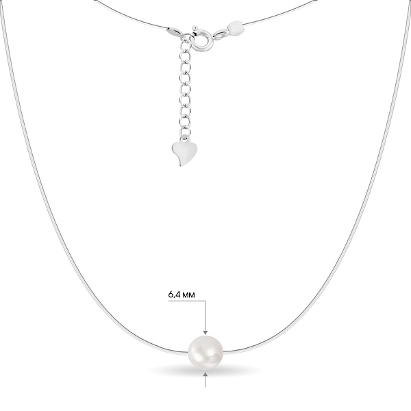 Колье невидимка с жемчугом (арт. 7607/2057жб) – изображение 3