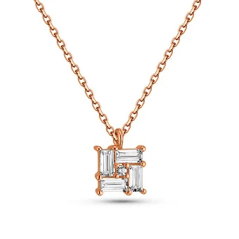 Золоте кольє з фіанітами (арт. 352403)