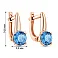Детские золотые серьги с синим фианитом (арт. 110504с) – изображение 2