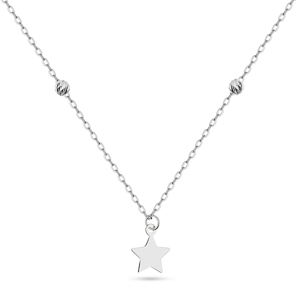 Колье из белого золота Звезда без камней (арт. 352176ба) – изображение 1