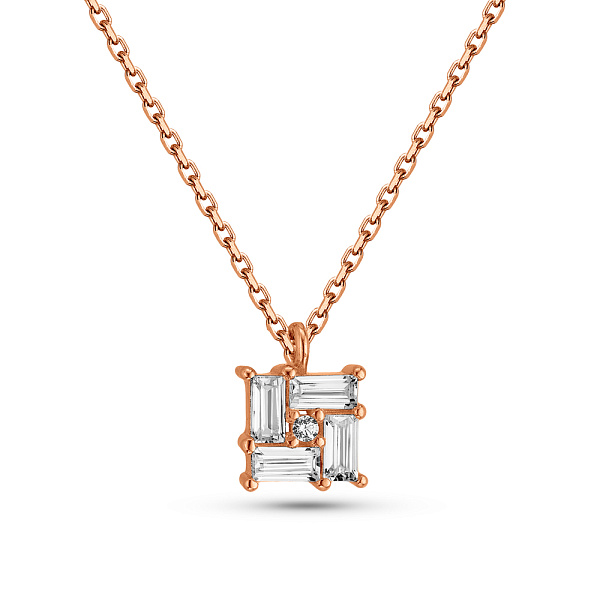 Золотое колье с фианитами (арт. 352403) – изображение 1