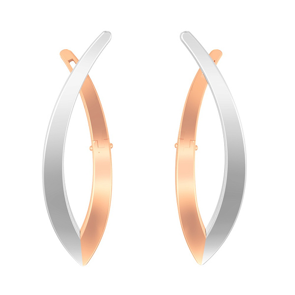 Золотые серьги без камней (арт. 110467бк) – изображение 1