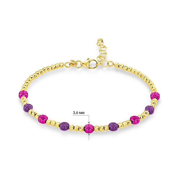 Браслет из желтого золота Francelli (арт. 3261098жфмлн) – изображение 4