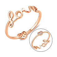 Фото Золотое кольцо Love с фианитами (арт. 140795)