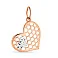 Підвіс з червоного золота "Серце" з родіюванням (арт. 424551р) – зображення 1