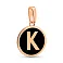 Подвеска Буква К из красного золота с эмалью (арт. 440988еч) – изображение 1