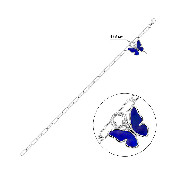 Золотий браслет Метелик (арт. 3261030бес) – зображення 5