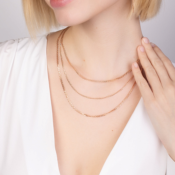 Ланцюжок з золота плетіння Подвійний Ромб (арт. ц303102) – зображення 3