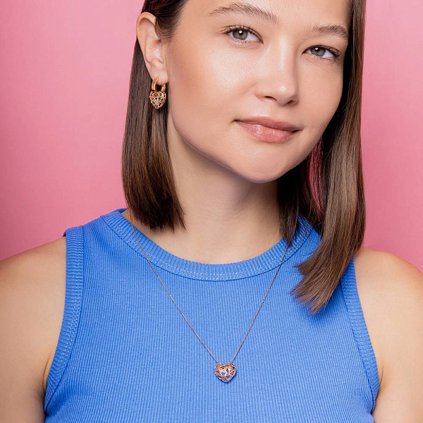 Кольє Серце з червоного золота (арт. 360209) – зображення 10