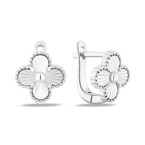 Серебряные серьги без камней (арт. 7502/4899/10) – изображение 1