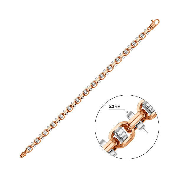 Браслет в комбинированном цвете золота (арт. 3261071р) – изображение 2