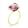Кольцо из желтого золота с розовым кварцем (арт. 140671Пжр) – изображение 1