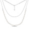 Серебряное двойное колье с жемчугом (арт. 7507/2536жб) – изображение 1