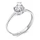 Серебряное безразмерное кольцо с фианитом (арт. 7501/6247/2) – изображение 2