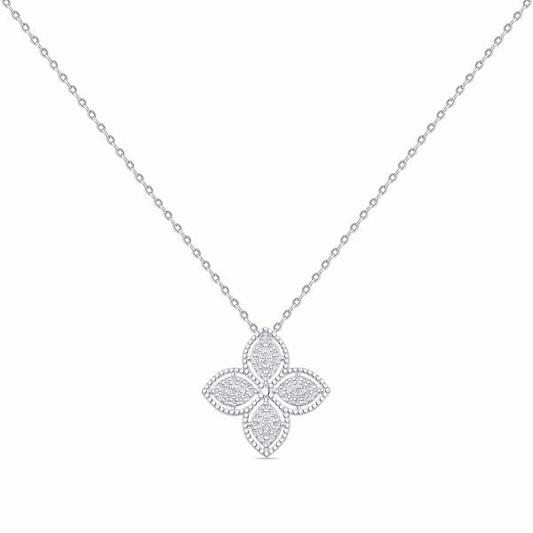 Серебряное колье Цветок с фианитами (арт. 7507/2379/20) – изображение 1