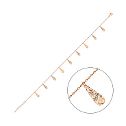 Браслет из красного золота на ногу (арт. 3261058н)