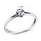 Серебряное кольцо с фианитом (арт. 7501/15053р) – изображение 2