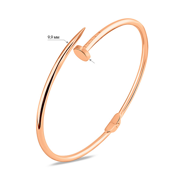 Золотой браслет Гвоздь без камней (арт. 340020) – изображение 4