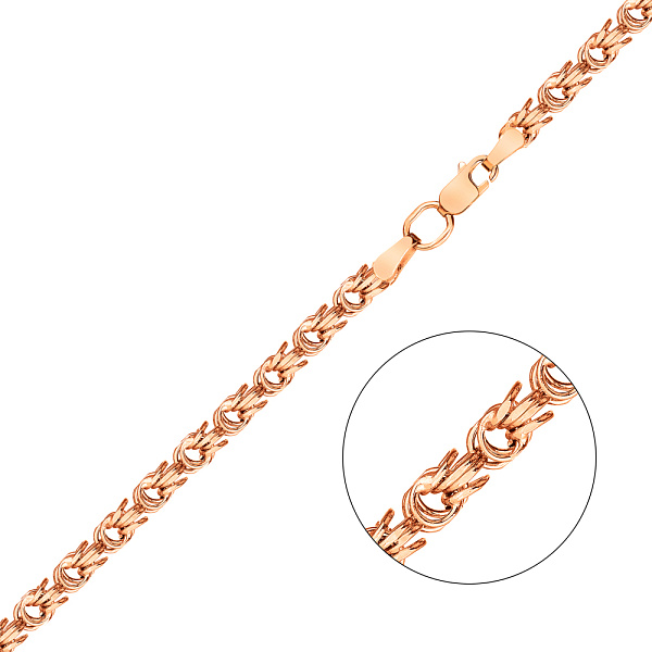 Золотая цепочка с декоративным плетением (арт. 3012307) – изображение 1