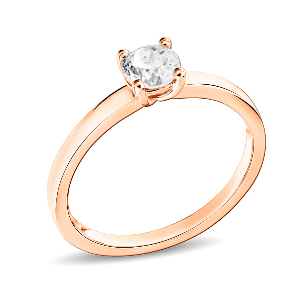 Золота каблучка з діамантом (арт. К01116204645) – зображення 1