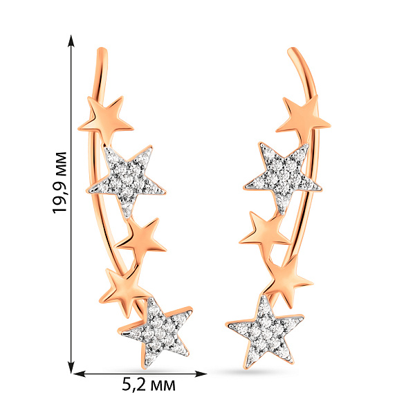 Золоті сережки-клаймбери (арт. 1101012) – зображення 8